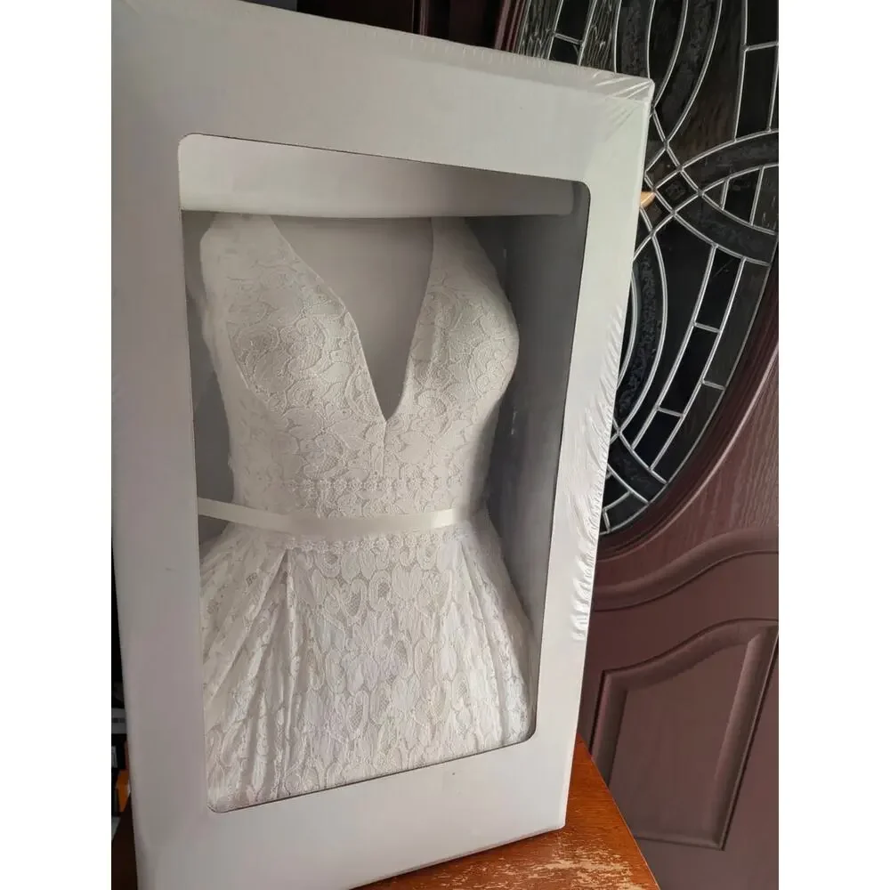 Galina Signature David's Bridal Lace Wedding Dress Size 12